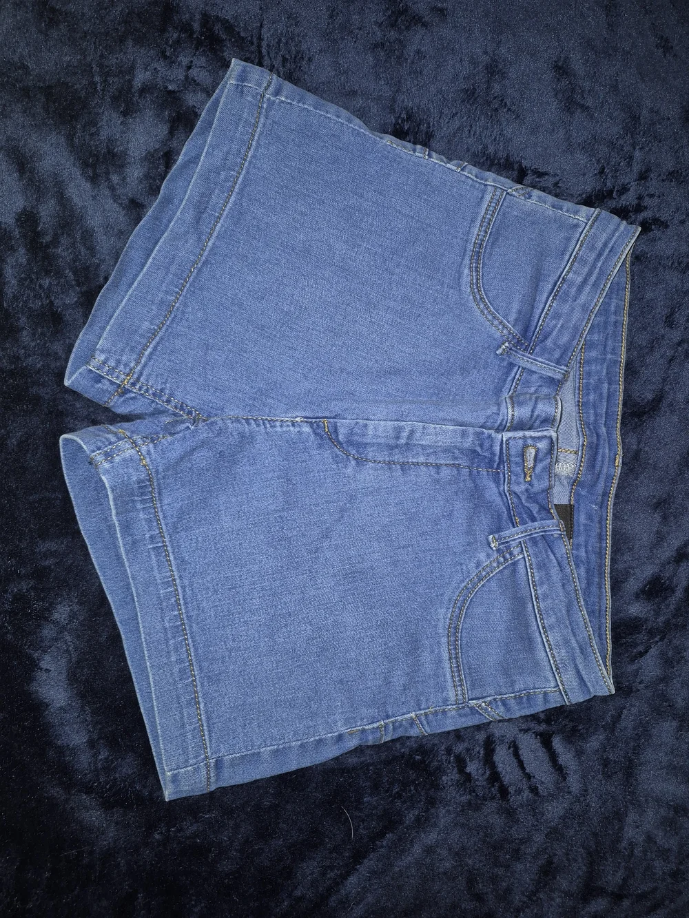 SHEIN Blue Denim Kids Shorts - Classic Five-Pocket